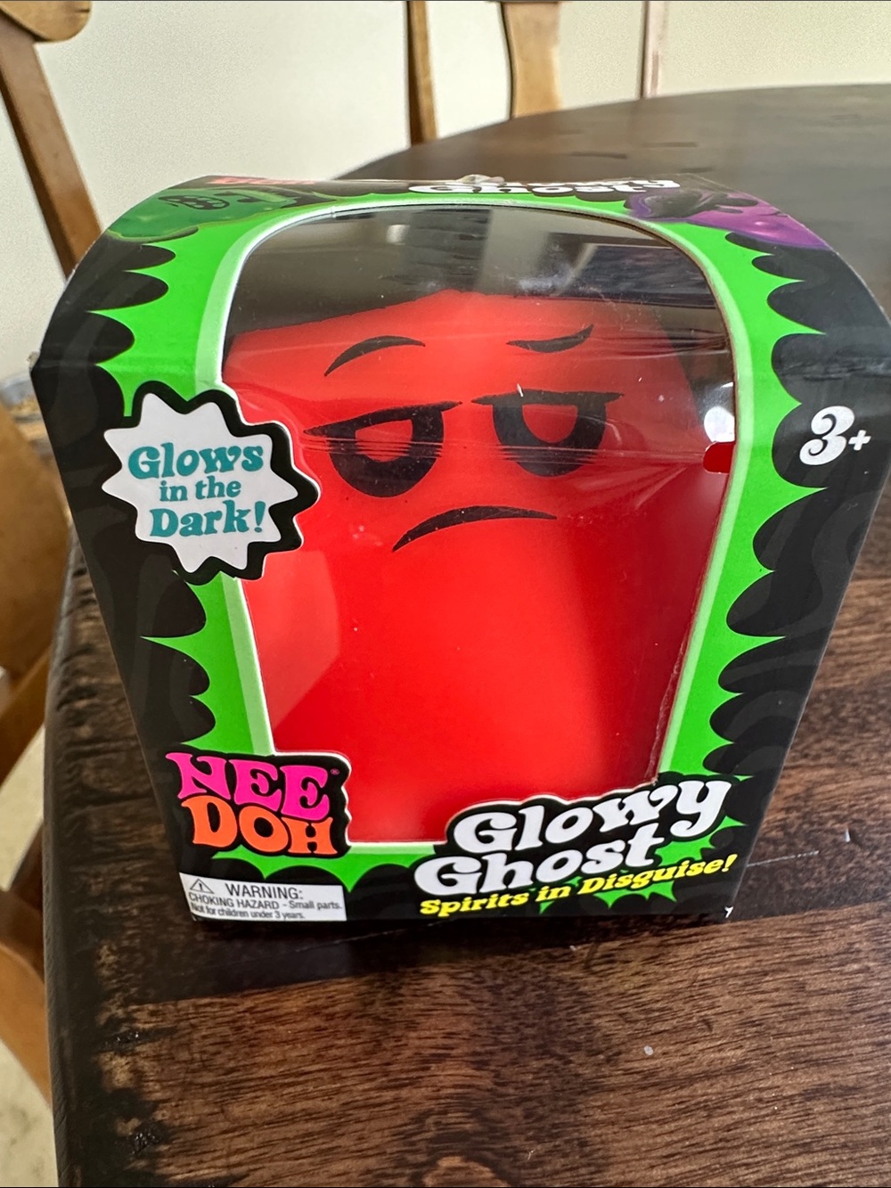 Needoh Glowy Ghost - Orange Glow-In-The-Dark